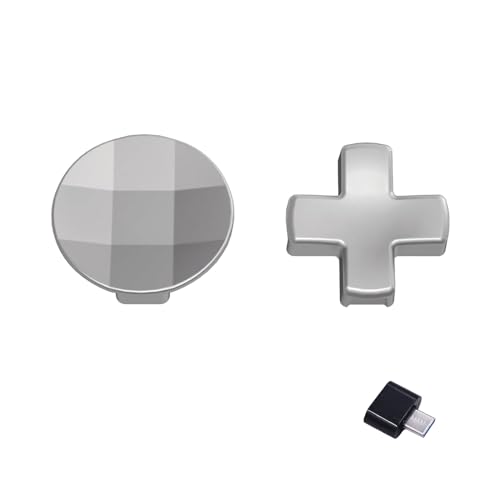 Image of 2 in 1 D-Pads for Xbox Elite 2 Core Controller Stainless Steel D-Pads for Xbox One Elite Series 2 Controller D-Pads Replacement for Xbox One Elite Series 1 Controller (Silver) Type-C Convertor