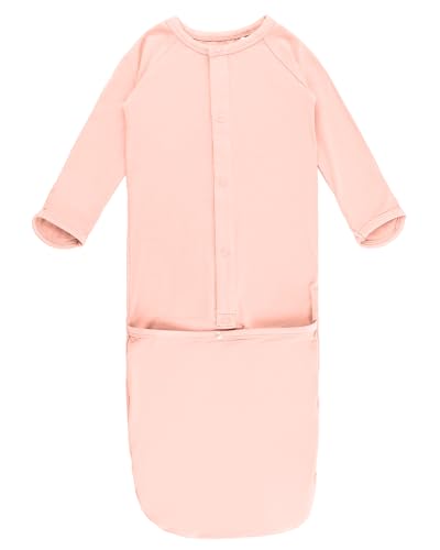 Image of DREAMHALO Baby Sleeper Gown Viscose from Bamboo Newborn Nightgowns Unisex Long Sleeve Sleep Sack