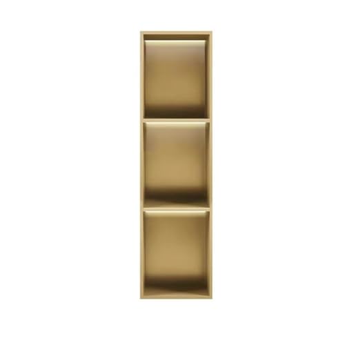 Almacenamiento LED de pared integrado de acero inoxidable para baño y cocina, moderno que ahorra espacio, diseño impermeable, solución de fácil instalación
