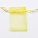50 PCS/Lot Cordon Organza Sac Tulle Sac Mariage Bonbons Sac Bijoux Emballage Sac Affichage Sac Cadeau Sac Différentes Tailles Et Couleurs-Jaune,9x12cm
