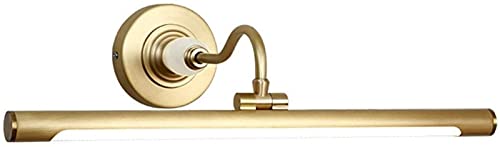 Applique murale LED miroir de 29,5 pouces en cuivre pour salle de bain