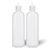 MoYo Natural Labs 32 oz Refillable Squirt Bottles, Empty Travel Containers with Turret Caps, One Quart Travel Bottles, BPA Free HDPE Squeezable Toiletry/Cosmetics Bottle (Pack of 2, Translucent White)