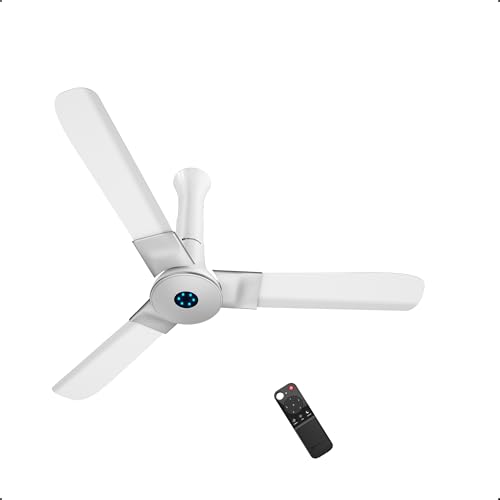 Image of atomberg Studio Smart+ 1200mm BLDC Ceiling Fan with IoT & Remote | BEE 5 star Rated Energy Efficient Ceiling Fan | High Air Delivery with LED Indicators | 2+1 Year Warranty (Marble White)