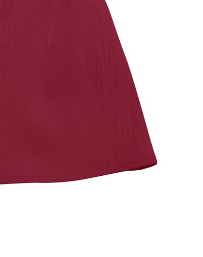 Image of Bingerlily Girls Summer Casual Tops Square Neck T Shirts Cute Smocked Top Tees