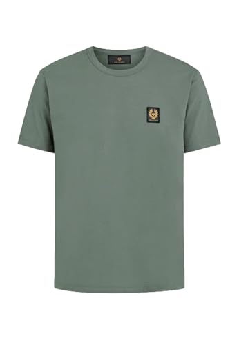 Belstaff Klassisches T-Shirt Rundhalsausschnitt Grün P24, Mineral-Grün