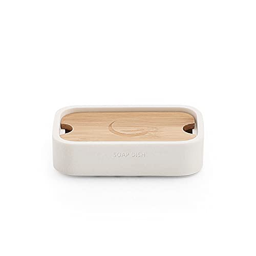 Gedy White Melbourne Soap Bar, Dimensions and Weight: 3 x 12.8 x 8.2 cm & 0.25 kg, Solid Soap Holder Made of Resins - Image 2