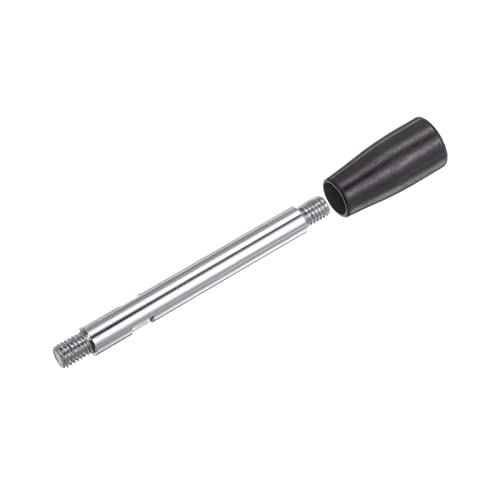 Image of HARFINGTON Clamping Handles M8 Thread 116mm (4.6 inch) Length Chrome Plated Revolving Crank Handle Grip Handwheel Screw Stem for Lathe Machine