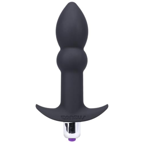 Tantus Sex/Adult Toys Perfect Plug Plus Vibrating Butt Plug - 100% Ultra-Premium Flexible Silicone Glossy Prostate Massager, Waterproof, Anal Stimulation, Pleasure for Men, Women, Couples - Black