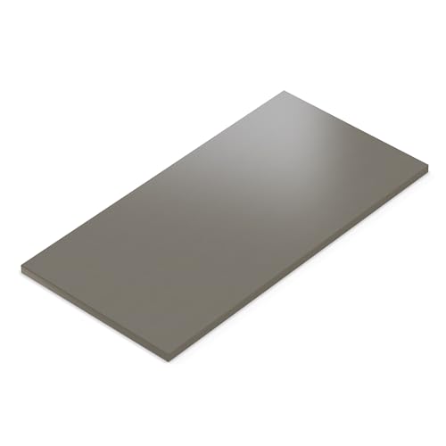 AUPROTEC Tischplatte 19mm Alux Caviar 120x70 cm I Spanplatte mit 2mm ABS Kante & PU-Verleimung I melaminharzbeschichtet I elegant & wasserabweisend