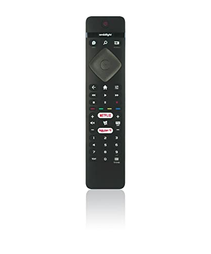 JISOWA Replacement Remote Control Universal for Philips Ambilight 4K Ultra UHD HDR LED Smart TVs 43PUS6754/12 50PUS6754/12 50PUS6704/12 55PUS6754/12 65PUS6754/12 65PUS6704/12 75PUS6754/12