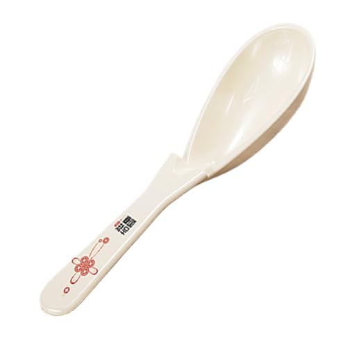 中華スープスプーン | キッチンテーブルスプーン 食事用 | 深フックデザインご飯スプーン,ご飯・ワンタン・麺・シリアル用、友人や両親向け