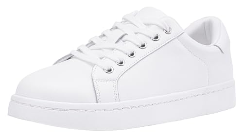 Image of Vepose Women's Lace-Up Walking Sneakers, Casual Low Top Shoes 8003