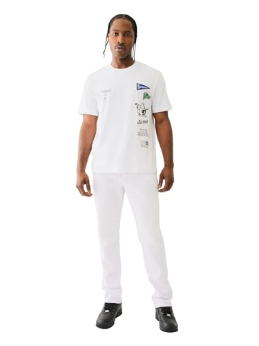 True Religion Men's Rocco SN Skinny Slim Fit Jeans - Non-Flap Pockets