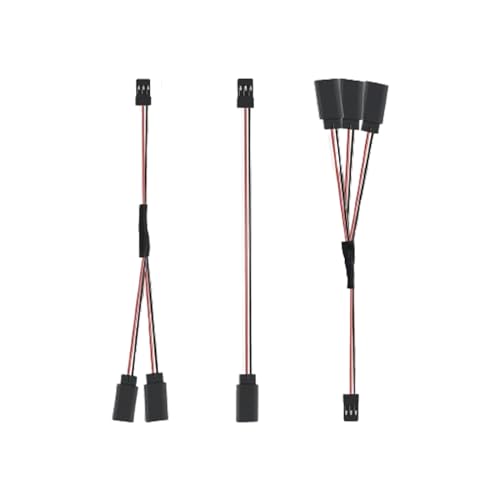 3pcsY Connector 3 pin Plug Splitter servo Extension, 5inch diameterservo Extension Cable Cable. Suitable for Double Lobe Cars or Airplanes.