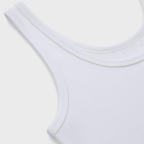 Women's Sleeveless Crop Top Cotton Basic Scoop Neck Tank Tops, Ribbed Casual Summer Cropped Shirt for Women2