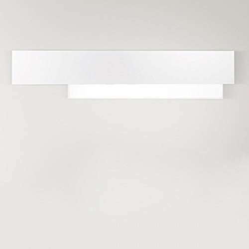 Applique Ge-doha Ag 25w Led 2110lm 3000°k Bianco Alluminio Metacrilato Lampada Parete Moderna Rettangolare Interno