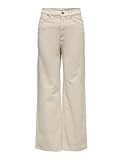 ONLY Onlhope Global Ex HW Wide Cord PNT - Pantalones de Cintura Alta para Mujer, Avena, 40W x 32L
