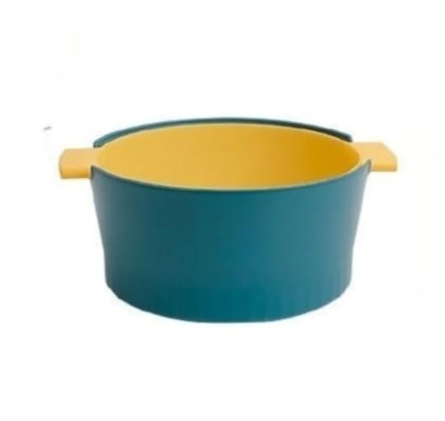 Riuuyyi セット洗浄野菜バスケットフィルター水切りバスケットプラスチック水切りバスケット食器水切りラック洗浄物フルーツ洗浄用洗浄バケツ家庭用フルーツ収納洗浄用野菜洗浄洗浄バケツ排水機能キッチン収納水切りラック抗菌乾燥キッチン用品 (Small,ブルー