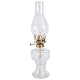Petroleumlampe Osaladi aus Glas - Vintage Kerosinlampe für Dekoration