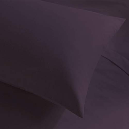 Lawrance Caprino Easy Care Percale Plain Fitted Valance Sheet Poly-Cotton Bed Sheet (Pillow Case Pair, Black) — image 1