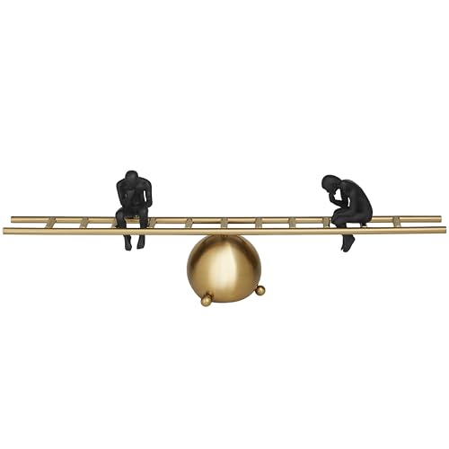 Deco 79 Metal People Decorative Sculpture Thinking Home Decor Statue