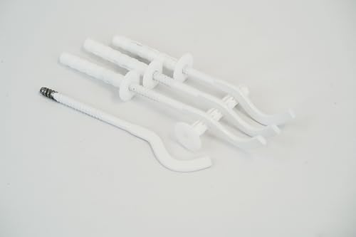 4 x Universal-Designer-Heizkörper-Wandhalterungen (weiß) mit kostenlosem Befestigungsset