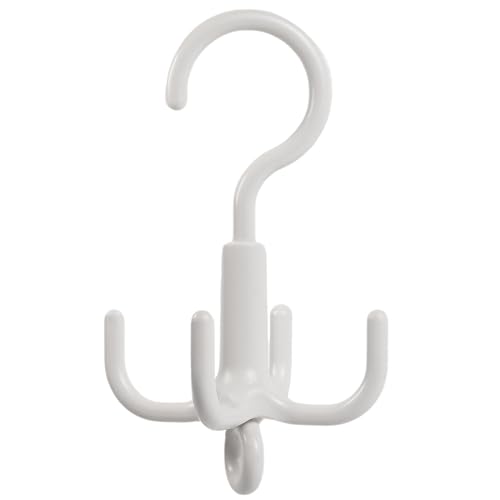 ELMOWO - Universal Haken XXL zum Einhängen (360 Grad drehbar) Organizer für Kleiderstange/Kleiderschrank für Gürtel, Krawatten & Taschen - Gürtelhalter und Taschenhalter in weiß (bis 20 kg belastbar)