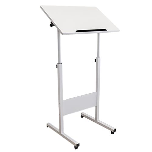 Atriles de altura ajustable, podios, carrito rodante, escritorio móvil para laptop, perfecto para oficina en casa, aula, discursos, escritorio portátil para computadora con ruedas.