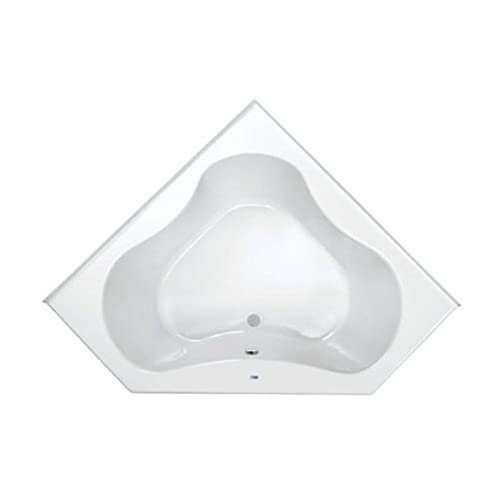 PROFLO PFS6060 Grass Valley 60" x 60" Corner Acrylic Soaking Tub with Center Drain and Overflow - White