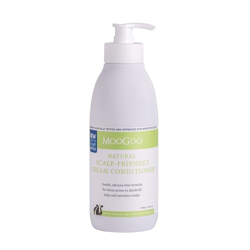MooGoo Cream Conditioner - For Itchy, Dry, Eczema, Psoriasis & Dandruff Prone Scalps – SLS, Silicone, Sulfate & Paraben Free - Natural & Gentle Formula – 500ml / 16.9 fl.oz.