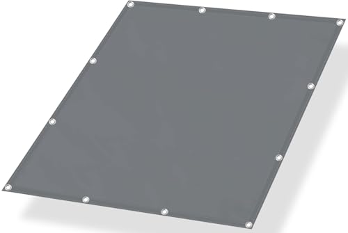 IMSGVIFO Toldo parasol impermeable con ojales, protección UV resistente a la intemperie, toldo vela para terraza, balcón, jardín de invierno, piscina, color gris oscuro, 1,5 x 1 m