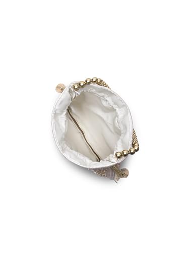 Image of Lavie Signature Women's Ely Paisley Embellished Potli Bags for Ladies & Girls | Women Pouches for Festive Seasons & Wedding | Batwa Bag Bridal Purse | Gift For Women