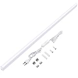 Haian Support LED蛍光灯 30W形 器具一体型 T5 直管型 15W 98cm 高輝度 6500K昼光色 ベースライト ledバーライト 棚下 キッチン用 壁掛け 電源コード付き 軽量 コンセント 取付簡単 多目的 省エネ 台所/ガレージ/クローゼット/壁面/オフィス