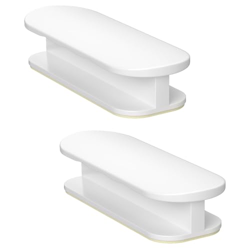KeZaara 2er Pack Balkontürgriff Außen Kleben Weiß Türgriff Balkontür Außen für Schranktüren Balkontüren Glas Fenstergriffe 9 × 3 2 × 2 cm
