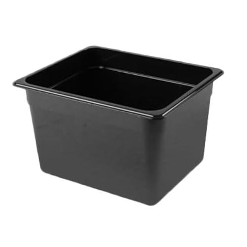 FSE PLPA8128BK Food Pan, 1/2 Size, 8" deep, Shatter and Scratch Resistant, Dishwasher Safe, Polycarbonate, Black, NSF
