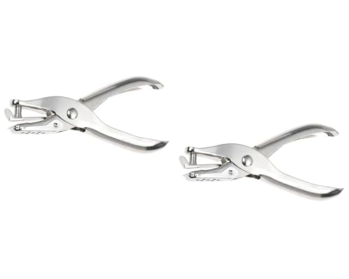 Perforatore a Pinza Singolo Foro, Bucatrice per Fare Cerchi, Perfetta da Utilizzare a Casa, in Ufficio e a Scuola (2, Argento, 6mm)