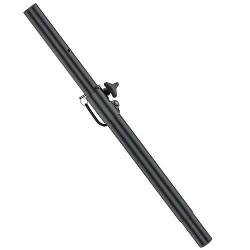 Height Adjustable 35mm Speaker Pole Mount for Subwoofer Extend to 36- 44 - Heavy-Duty Speaker Poles for Subwoofers Fits 35mm Mounting Holes Subwoofer Pole Mount Up to 121LBS 1 Pack
