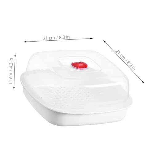 POPETPOP 電子レンジ対応蒸し器 蓋付き 蒸気排出孔設計 実用的な家用調理器具 饅頭や野菜の蒸し調理に