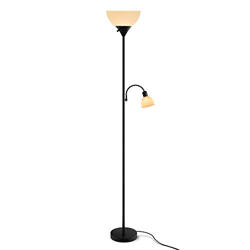 Floor Lamp - Standing Lamp, 9W+4W Energy Saving LED Bulbs, Torch Lamp