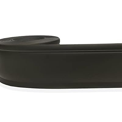 Proflex Black Vinyl Wall Base Ultra Thick (1/8 inch), 4-1/4 inch X 20 ft Non Glued Wall Base Trim Durable and Flexible - Easy Install Vinyl Floor Base That Resists Scuffing and Cracking