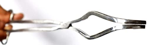 SAINI_MEDICOS Crucible tongs steel for lab size 12 inches long to hold laboratory hot beaker flask dishes tubes holder labware (Pack of 6)