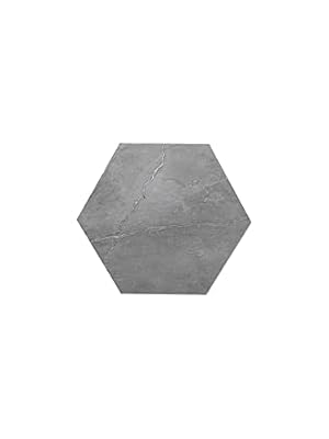 Avant Decor | Peel and Stick Kitchen Backsplash Tiles | Stone Composite Hexagon Stone Texture | Stick On Wall Tiles | Easy DIY Installation | 6” x 6.9” | Single Tile
