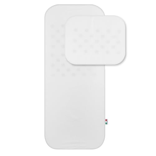 Babysanity Materassino Carrozzina Sfoderabile a Norma EN16890:2017 – Antisoffoco, Antibatterico, Privo di Zip per Massima Sicurezza – Cuscino Neonato Traspirante Cotone