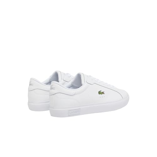 Lacoste Men's Powercourt Leather Sneakers, White, 123