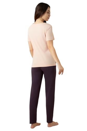 Image of Van Heusen Women's Cotton Lounge Pants | Drawstrings & Side Pockets | Cotton Stretch | Smart Tech Finish| Everyday Pyjamas | At Home Pyjamas | Style 55303