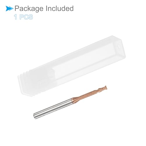 Image of Square Nose End Mill, 2.5mm x 18mm Cutting, Long Reach Titanium (Nano-Scale) Coated Carbide 2 Flutes CNC Router Bits - (Applications: for Stainless Steel Cast Iron Metal)