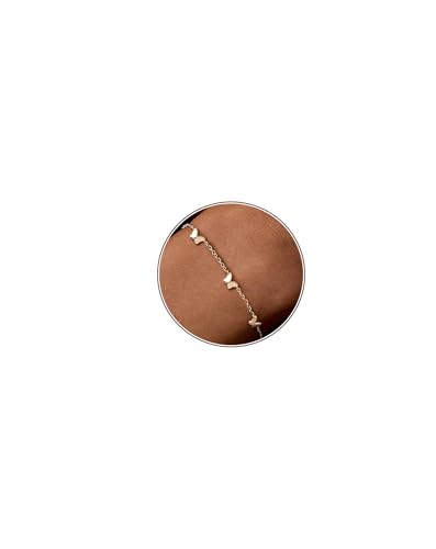 GUOKE Gold Bracelets for Women 14K Gold Plated Adjustable Butterfly Womens Bracelet Dainty Hypoallergenic Jewelry Gift