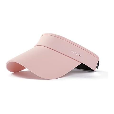 FASECKS Sun Visor Hats Empty Top Baseball Cap Summer Beach Sun Hat Running Tennis Visors for Women Light Pink Cover