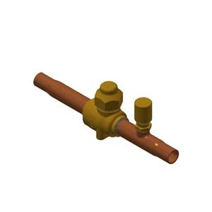 High Brass Danfoss Shut-Off Ball Valve GBC-10 (3/8 in) | For Commercial A/C and Refrigeration | Volume 0.655 Liter, Outlet Size 10 mm, Flow Direction Bi-flow, Outlet connection type Solder, ODF