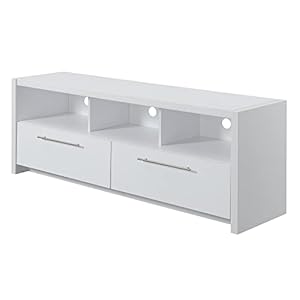 Convenience Concepts Newport Marbella 60 inch TV Stand with Cabinets and Shelves Home_Furniture_and_Decor, unspecified, White